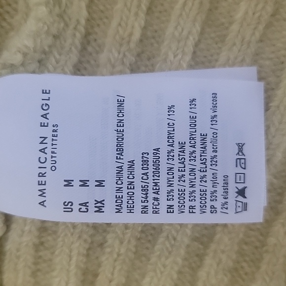 American Eagle, Cropped Button Down Sweater, Long Sleeve, Size M, NWT - Picture 6 of 13